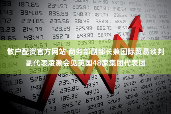 散户配资官方网站 商务部副部长兼国际贸易谈判副代表凌激会见英国48家集团代表团